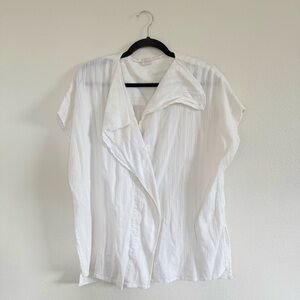 Poetry 100% Cotton Cream Draped Blouse
